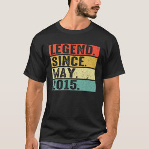 7 Years Old Legend Since May 2015 7Th Birthday Gif T-Shirt