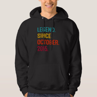 7 Years Old Legend Since October 2015 7th Birthday Hoodie