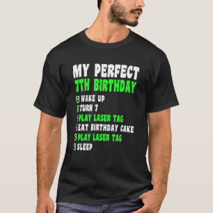 7 Years Old My Perfect 7th Birthday Laser Tag 7th T-Shirt