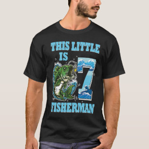 7 Years Old This Little Fisherman Is 7 Fishing Bir T-Shirt