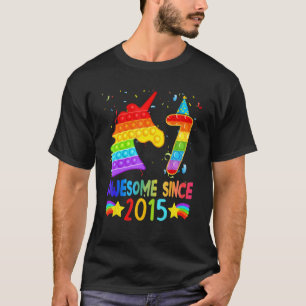 7 Years Old Unicorn 7th Birthday Girl Unicorn Pop T-Shirt