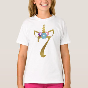 7 years old Unicorn Birthday Girl for Kids T-Shirt