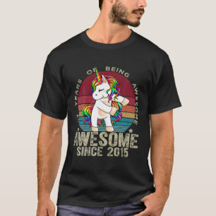 7 Years Old Unicorn Flossing 7Th Birthday Girl Uni T-Shirt