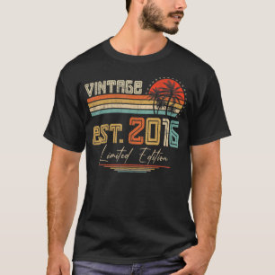 7 Years Old Vintage 2016 7th Birthday 1 T-Shirt
