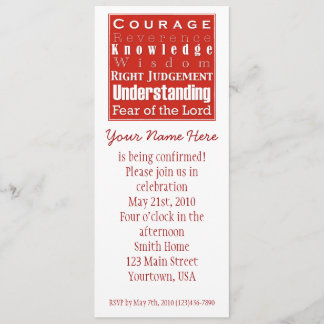 7Gifts for Your Confirmation Announcent Invitation