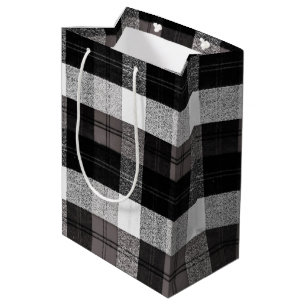 7lx4.5wx10h Medium Gift Bag XMAS Baffalo Plaid