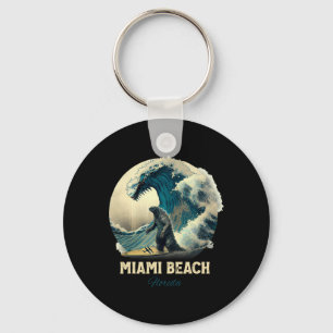 7miami Beach Florida Surfing Surfboard Key Ring