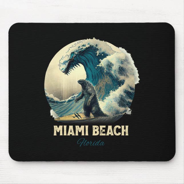 7miami Beach Florida Surfing Surfboard  Mouse Mat (Front)