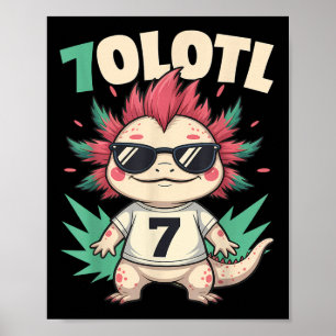 7olotl Sevenolotl – Funny Axolotl Halloween Number Poster
