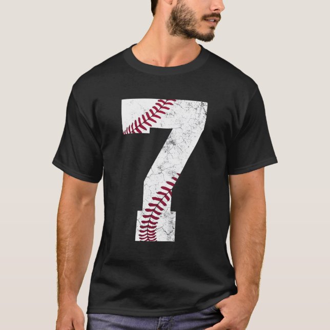 7Th 2016 Baseball Seven 7 Seventh T-Shirt (Front)
