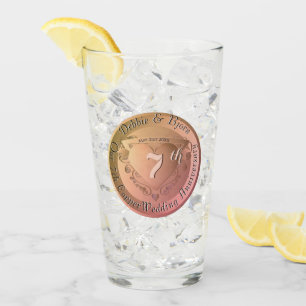 7th/22 Wedding Anniversary Copper  Glass