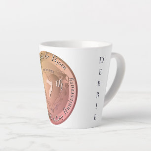 7th/22 Wedding Anniversary Copper  Latte Mug