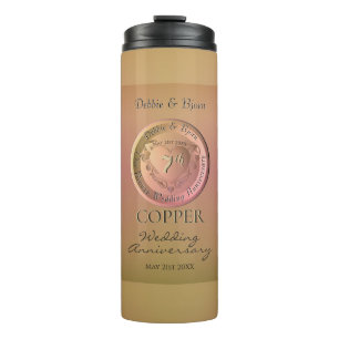 7th, 22nd Copper Anniversary Thermal Tumbler