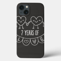 7th Anniversary Gift Chalk Hearts