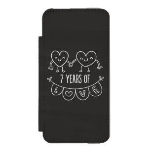 7th Anniversary Gift Chalk Hearts Incipio Watson™ iPhone 5 Wallet Case