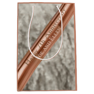 7th Anniversary Wo and Copper Medium Gift Bag