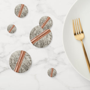 7th Anniversary, Wool and Copper Heart    Confetti