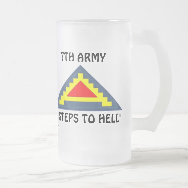 7th Army frm/1 Frosted Glass Beer Mug (Right)
