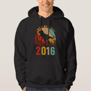 7th Bday Dinosaur T Rex Boys Retro Awesome Since 2 Hoodie