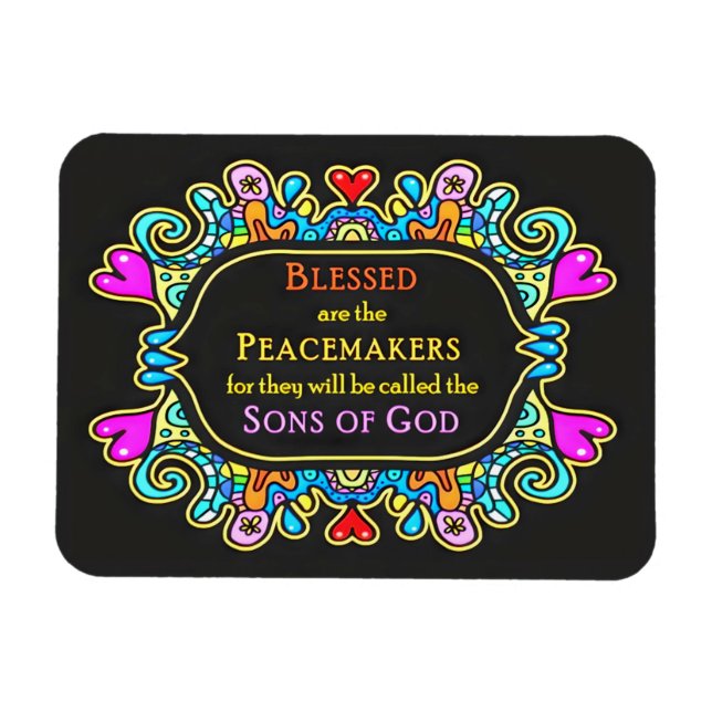 7th Beatitude - Blessed are the Peacemakers Magnet (Horizontal)