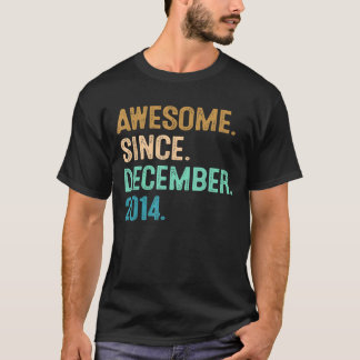 7th Birthday  7 Year Old Awesome Since December 20 T-Shirt