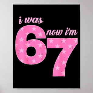 7th Birthday 7 Years Old Boys Kid I Was 6 Now I'm Poster