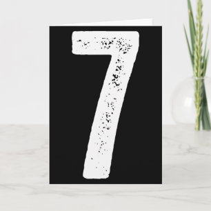 7th Birthday 7 Years Uniform Srts Team Jersey Numb Card