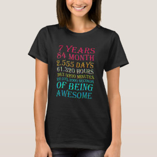 7th Birthday 7th Birthday Quotes 7 Year Old Birthd T-Shirt