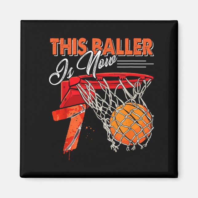7th Birthday Basball T Shirts Funny 7 Years Old Magnet (Front)