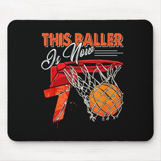 7th Birthday Basball T Shirts Funny 7 Years Old Mouse Mat (Front)