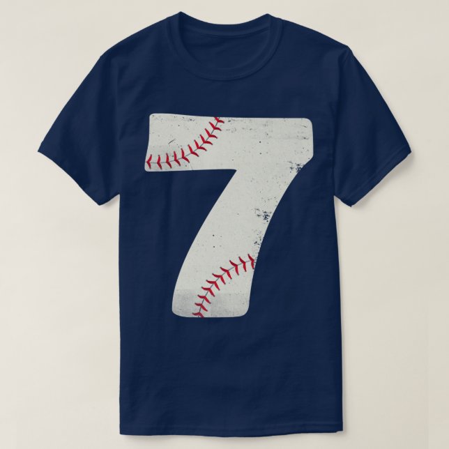 7th Birthday Baseball Boys Kids Seven Seventh Gift T-Shirt (Design Front)