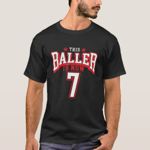 7Th Birthday Basketball Lover 7 Years Old Bday T-Shirt
