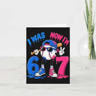 7th Birthday Boy Baseball Ice Cream Drip 7 Year Card