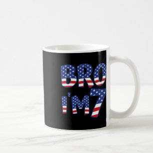 7th Birthday Boy Bro I’m 7 Years Old 4th Of July U Coffee Mug