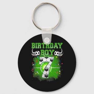 7th Birthday Boy Gifts Birthday Boy Soccer Fan 7 Y Key Ring