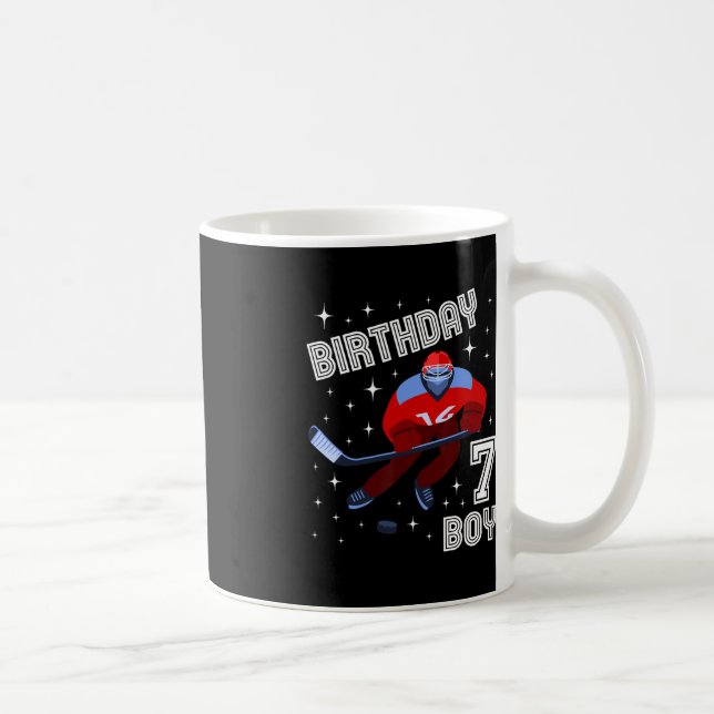 7th Birthday Boy Ice Hockey 7 Year Old Fun B-Day M Coffee Mug (Right)
