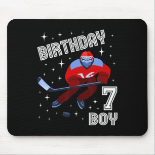 7th Birthday Boy Ice Hockey 7 Year Old Fun B-Day M Mouse Mat