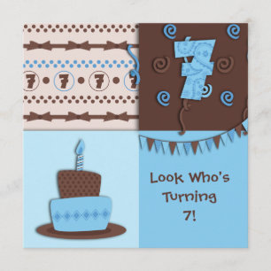 7th Birthday : Boy : Invitation