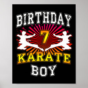 7th Birthday Boy - Karate 7 Years Old Kid Poster