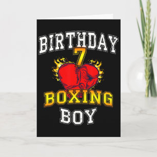 7th Birthday Boy Shirt - Boxing 7 Years Old Kid Card