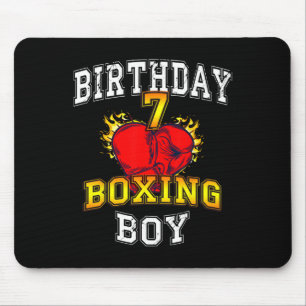 7th Birthday Boy Shirt - Boxing 7 Years Old Kid Mouse Mat