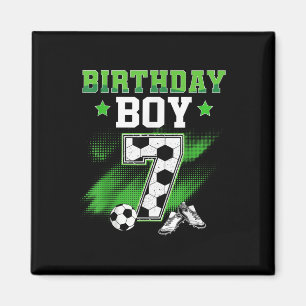 7th Birthday Boy Soccer 7 Year Old Sport 7yr Boys Magnet