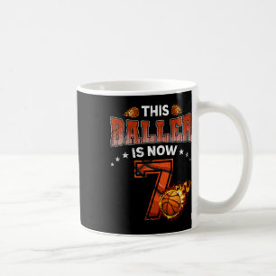 7th Birthday Boys Bysketbyll Player Gifts 7 Years Coffee Mug