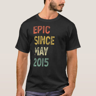 7th Birthday Boys Girls 7 Years Old Epic Since May T-Shirt