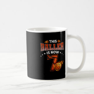 7th Birthday Boys Sketll Player Gifts 7 Years Old Coffee Mug