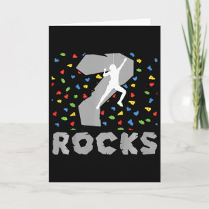 7th Birthday Climbing Seven Year Old Rock Climber Card