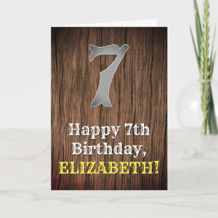 7th Birthday: Country Western Inspired Look, Name Card