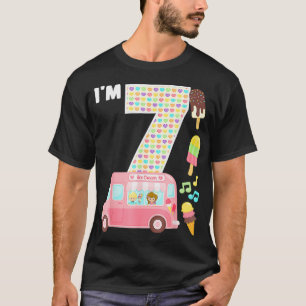 7th Birthday Crew Ice Cream Truck Im 7 Bday Ice Cr T-Shirt