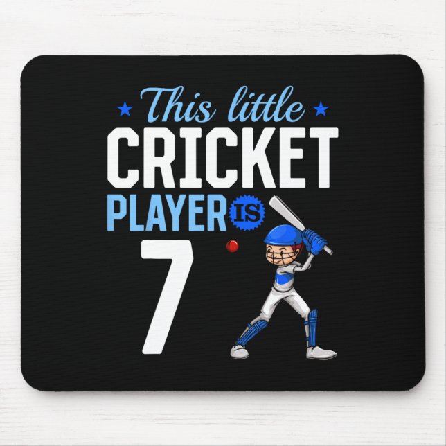7th Birthday Cricket Player  Mouse Mat (Front)