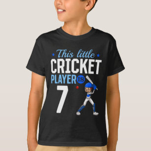 7th Birthday Cricket Player T-Shirt